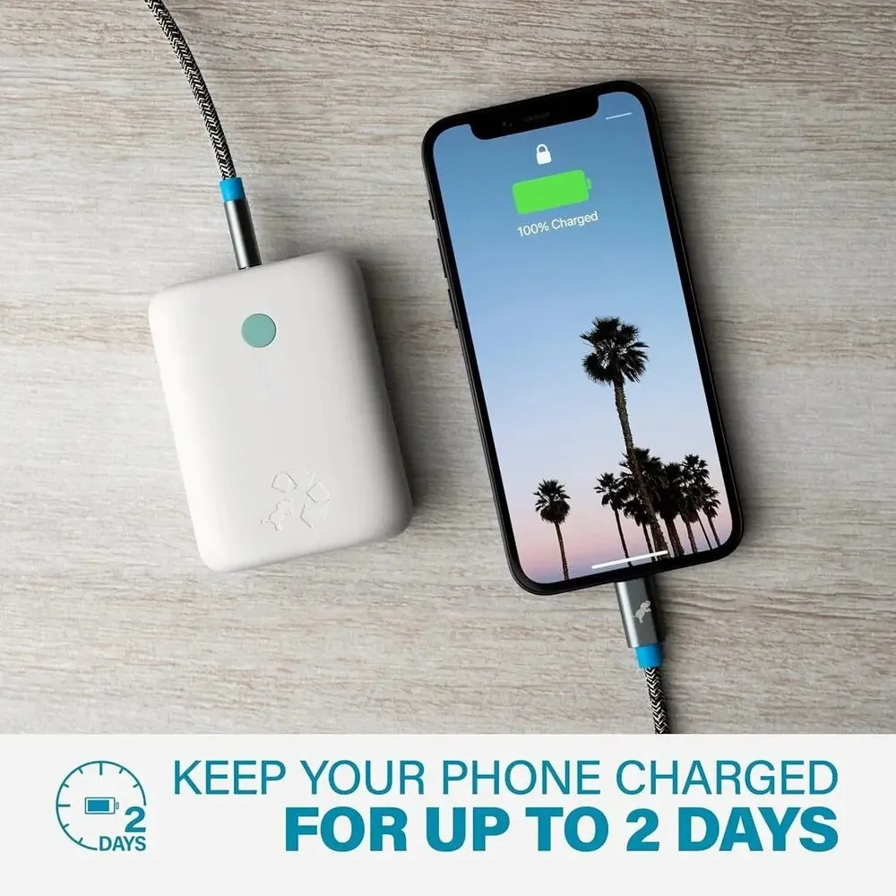 Nimble Champ Lite 5K Portable Charger, 15W USB-C Fast Charging Power Bank, White